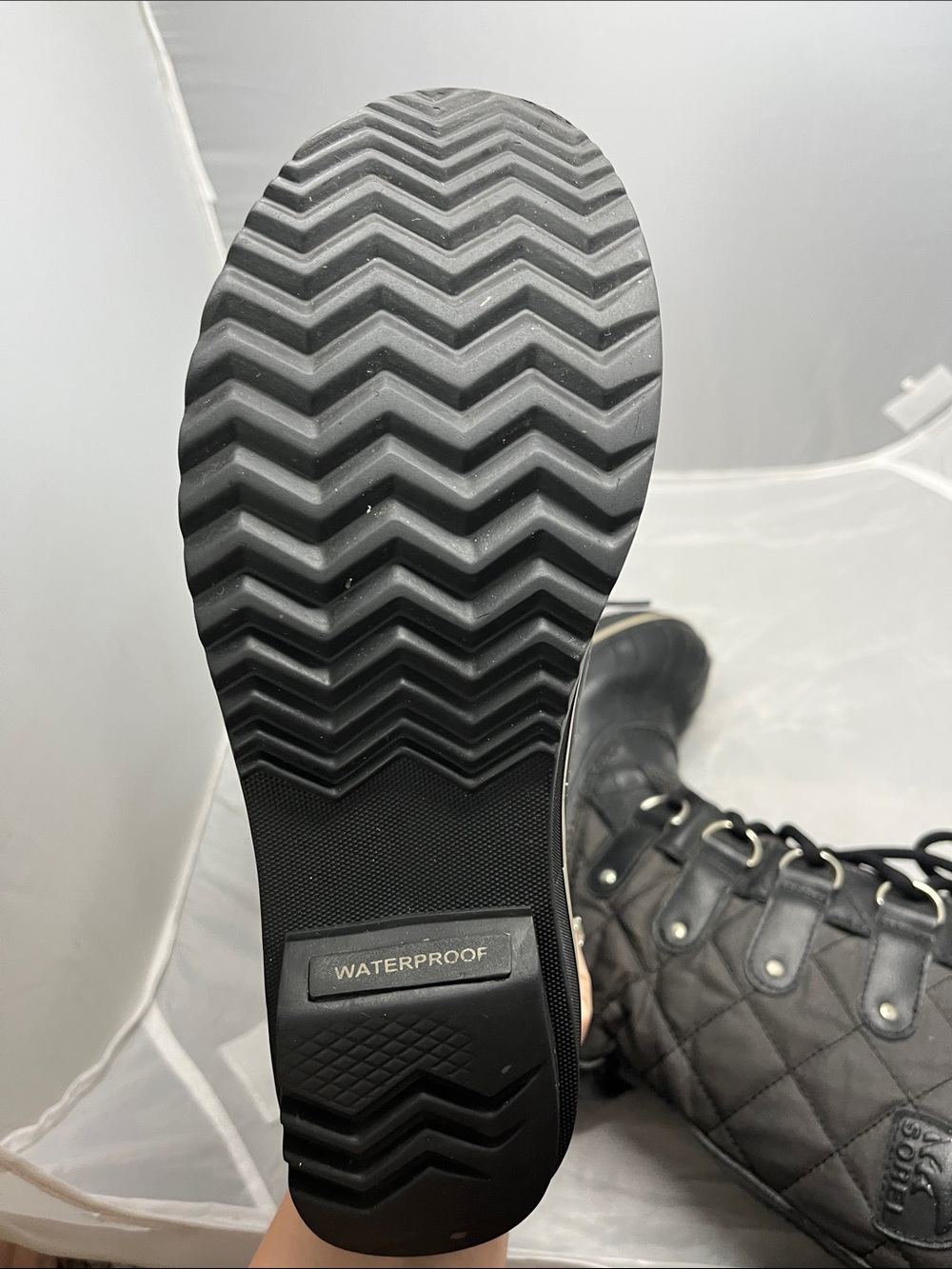Sorel Tofino Black Quilted Lace-Up Winter Boots - Size 6.5 - Picture 16 of 16